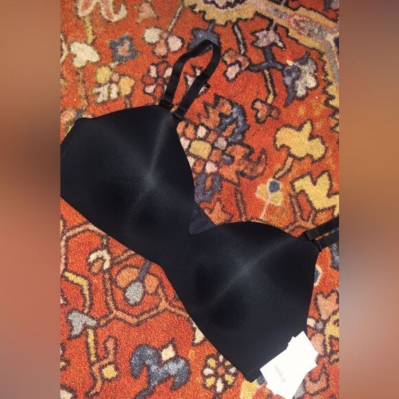 💜Auden new with tags 38c black NURSING LIGHTLY LINED wirefree BRA - Picture 4 of 4